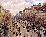 Camille Pissarro Canvas Paintings - Boulevard Montmarte